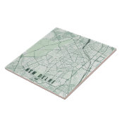 New Delhi Indien Stadtplan Minimal Fliese (Seite)