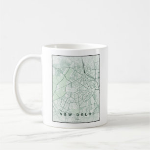 New Delhi Indien Stadtplan Minimales Design Kaffeetasse