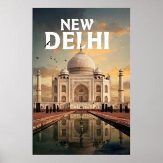 New Delhi Reiseplakat Poster