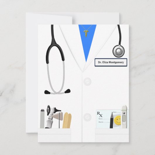 New Doctor Medical Abschluss Celebration Einladung (Vorderseite)