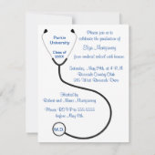 New Doctor Medical Abschluss Celebration Einladung (Rückseite)