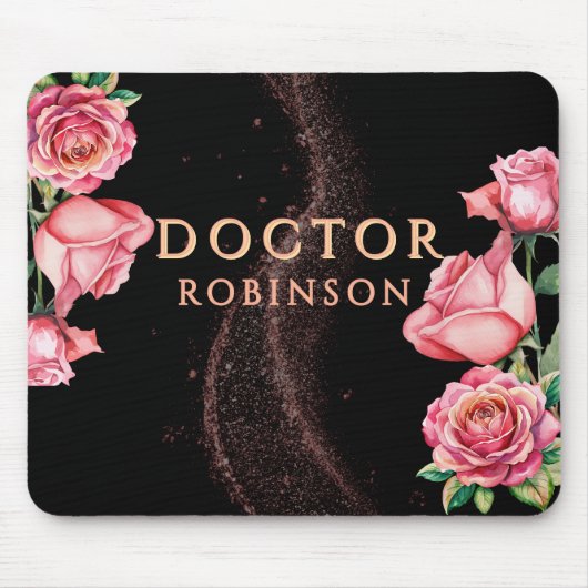 New Doctor, PhD Doctorate floral matte gift Mousepad (Vorne)