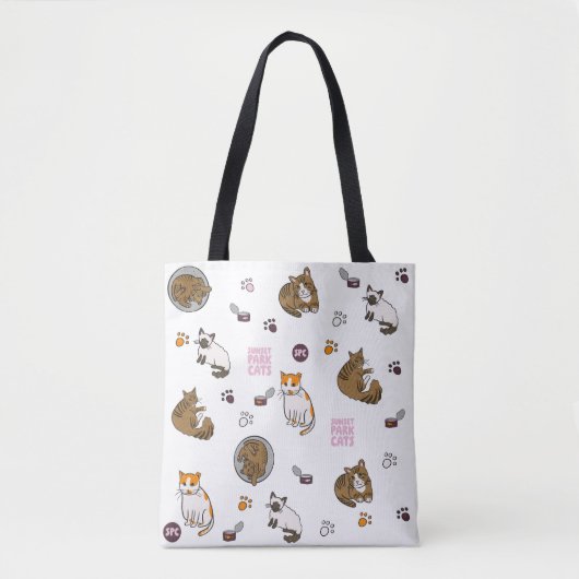 New | Doodles Tote | Sunset Park Cats | Rescue Tasche (Vorderseite)