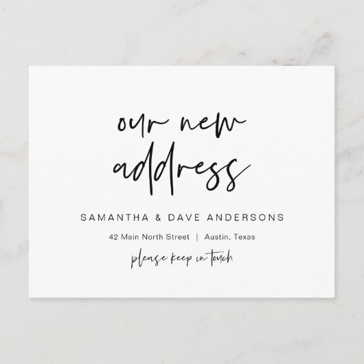 New Dream Zuhause Address Ankündigung, Modernes Po Postkarte (Vorderseite)