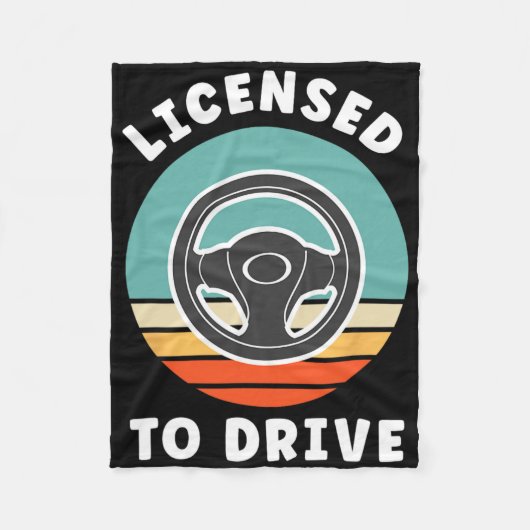 New Driver Driver's Permit Celebration Teen Driver Fleecedecke (Vorderseite)