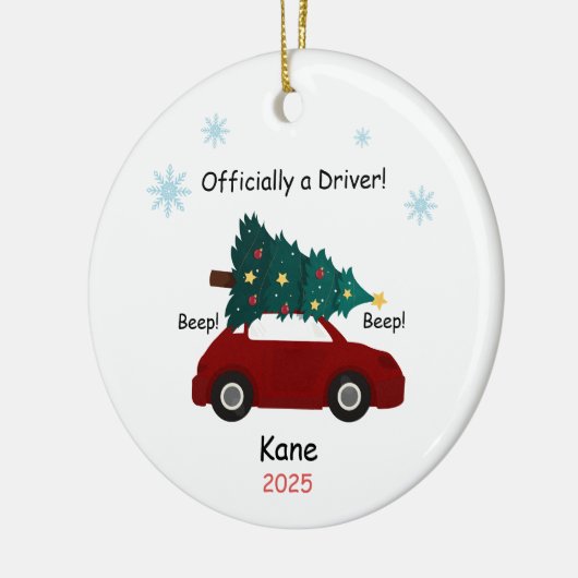 New Driver Ornament, Custom Licensed Driver Keramik Ornament (Links)