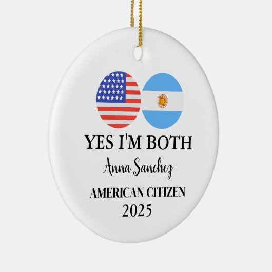 New Dual Citizenship, Congratulations New Citizen Keramik Ornament (Rechts)