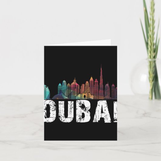 New Dubai Love Skyline Uni For Holidays In Dubai  Karte (Vorderseite)