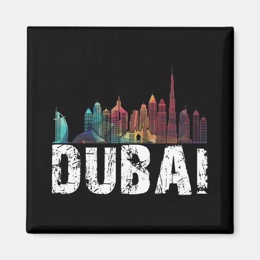 New Dubai Love Skyline Uni For Holidays In Dubai  Magnet (Vorne)