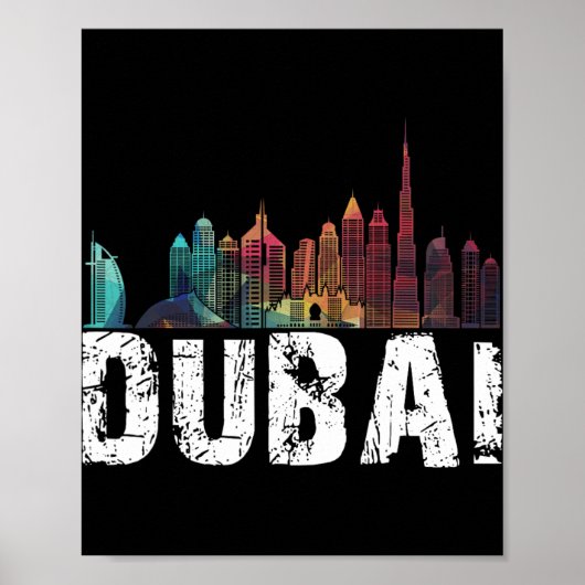New Dubai Love Skyline Uni For Holidays In Dubai Poster (Vorne)