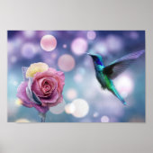 New Eden Hummingbird & Rose Poster (Vorne)