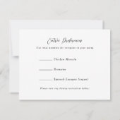 New Elegance Calligraphy Monogram RSVP Karte (Rückseite)
