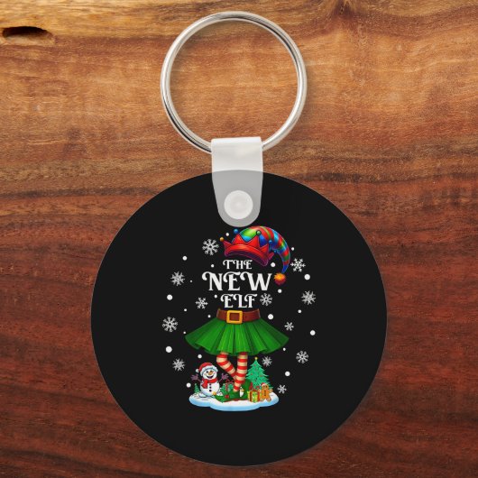 New Elf Squad Xmas Women Girls Mom Christmas Famil Schlüsselanhänger (Vorderseite)
