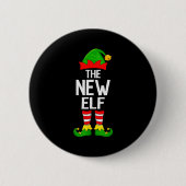 New Elf Xmas Matching Family Elf Squad Christmas Button (Vorderseite)