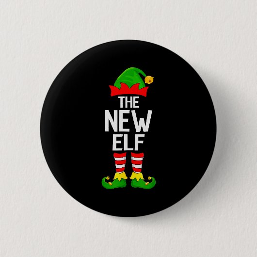 New Elf Xmas Matching Family Elf Squad Christmas  Button (Vorderseite)