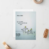 "New Employee Welcome" von GUHLComics flat Note C Mitteilungskarte (Vorderseite/Rückseite Beispiel)