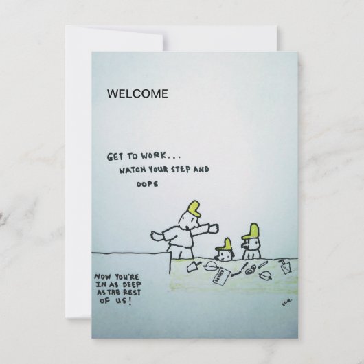 "New Employee Welcome" von GUHLComics flat Note C Mitteilungskarte (Vorderseite)