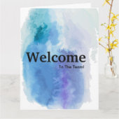 New Employee Welcome Watercolor Card Karte (Gelbe Blume)