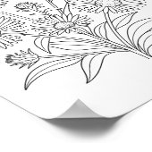 New England Aster Coloring Poster (Ecke)