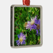 New England Asters Silbernes Ornament (Rechts)