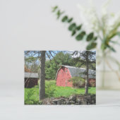 New England Barn Postkarte (Stehend Vorderseite)