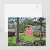 New England Barn Postkarte (Vorne/Hinten)