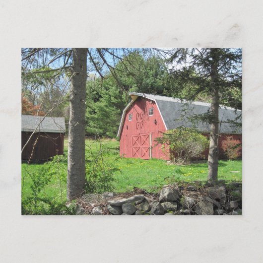New England Barn Postkarte (Vorderseite)