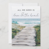 New England Beach Eloped Wedding Ankündigung (Vorderseite)