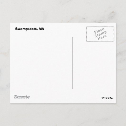 New England Beach Postkarte (Rückseite)