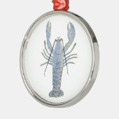 New England Blue Lobster Metal Ornament (Links)