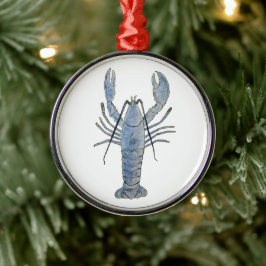 New England Blue Lobster Metal Ornament Aus Metall