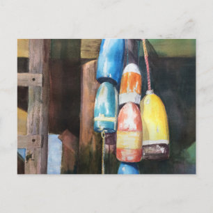 New England Buoy Coastal Postcard Einladungspostkarte