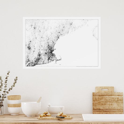 New England Census Dotmap Poster (Küche)