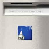 New England Church Steepe mit einem Royal Blue Sky Magnet (In Situ (Geschirrspüler))