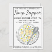 New England Clam Chowder Bowl Soup Cookoff Supper Einladung (Vorderseite)