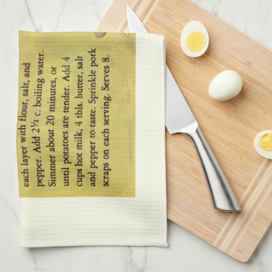 New England Clam Chowder Rezept Geschirrtuch (Viertel Falte)