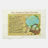 New England Clam Chowder Rezept Geschirrtuch (Horizontal)