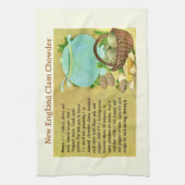 New England Clam Chowder Rezept Geschirrtuch (Vertikal)