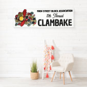 New England Clambake Lobster Boil Block Party Banner (Insitu)