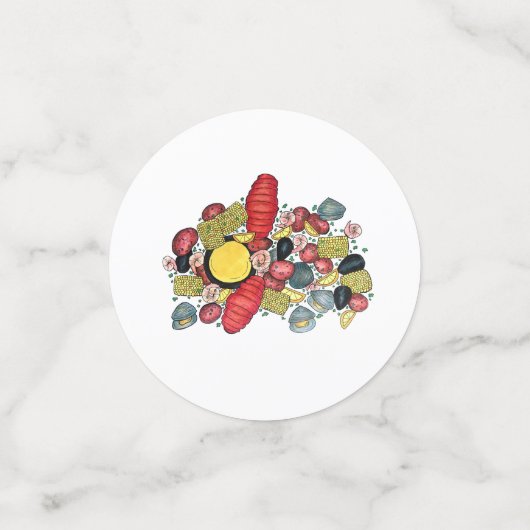 New England Clambake Lobster Boil Block Party Konfetti (Klein Vorderseite)