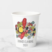 New England Clambake Lobster Boil Block Party Pappbecher (Vorderseite)