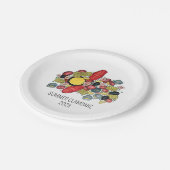 New England Clambake Lobster Boil Block Party Pappteller (Schrägansicht)