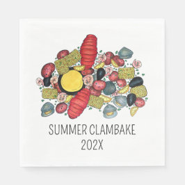 New England Clambake Lobster Boil Block Party Serviette