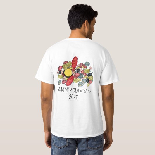 New England Clambake Lobster Boil Block Party T-Shirt (Schwarz voll)