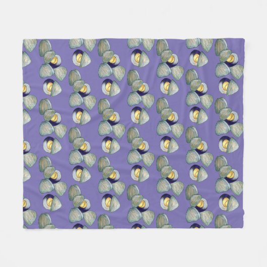 New England Clams Clambake Beach Summer Seafood Fleecedecke (Vorderseite (Horizontal))