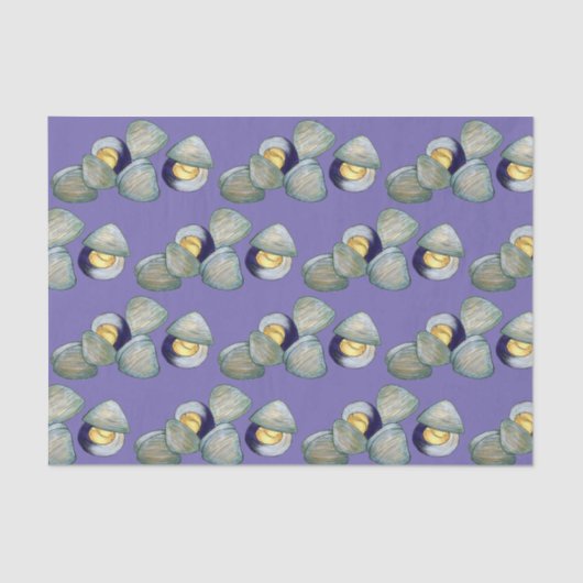 New England Clams Clambake Beach Summer Seafood Seidenpapier (Vorderseite)