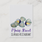 New England Clams Clambake Seafood Restaurant Visitenkarte (Vorderseite)