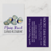New England Clams Clambake Seafood Restaurant Visitenkarte (Vorne/Hinten)