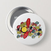 New England Clams Lobster Clambake Seafood Dinner Button (Vorne & Hinten)