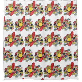 New England Clams Lobster Clambake Seafood Dinner Duschvorhang